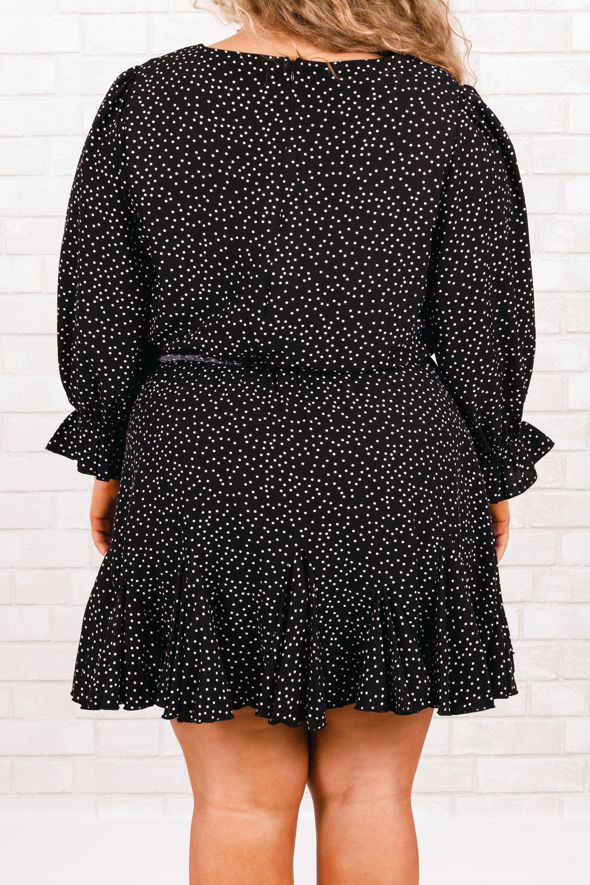 Who I Will Be Romper. Black Polka