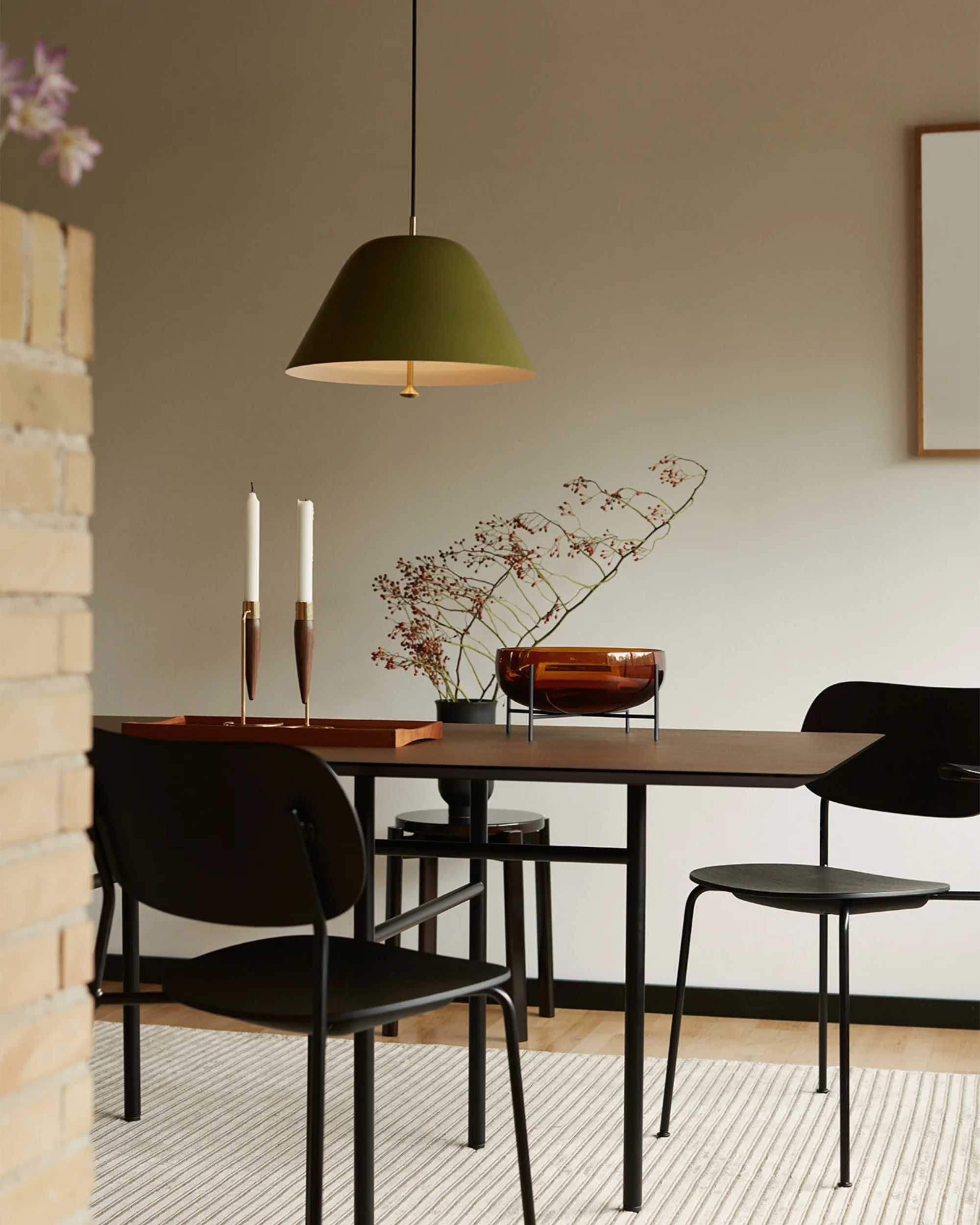 Levitate Pendant Lamp (40cm) . Sage Green/Brass
