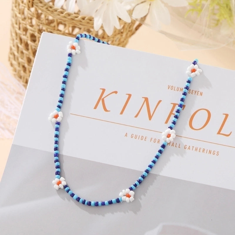 12 Pieces Minimalist Geometric Beaded Inlaid Pearls Women's Necklace