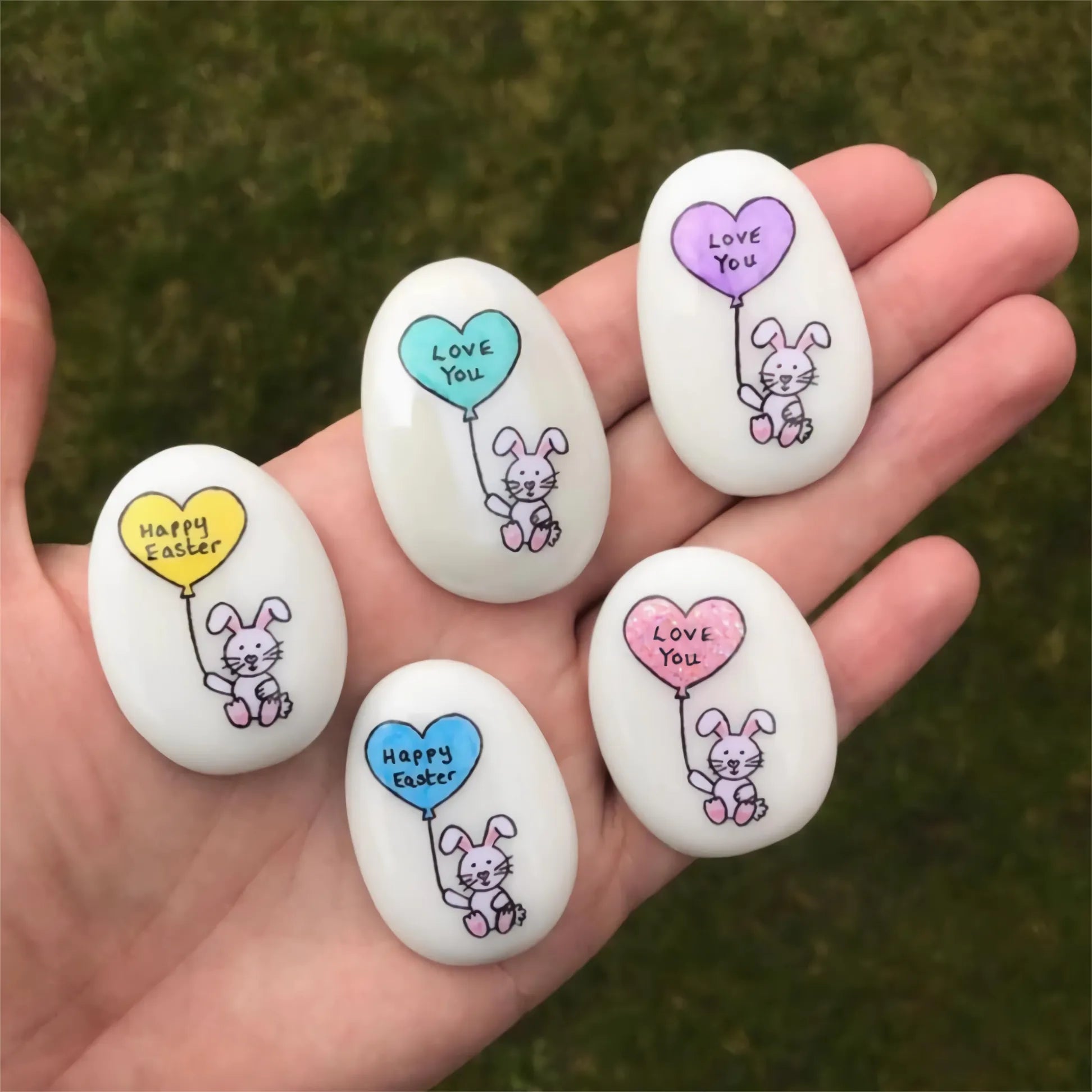 Easter Bunny Pocket Stone Gift