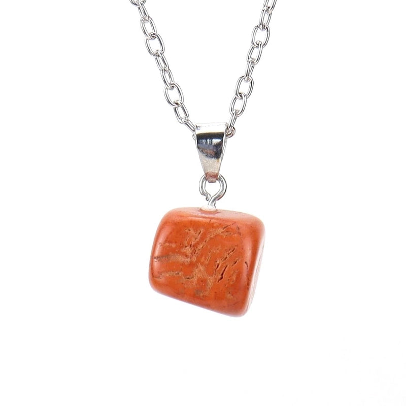 Minimalist Geometric Natural Stone Ferroalloy Knitting Pendant Necklace