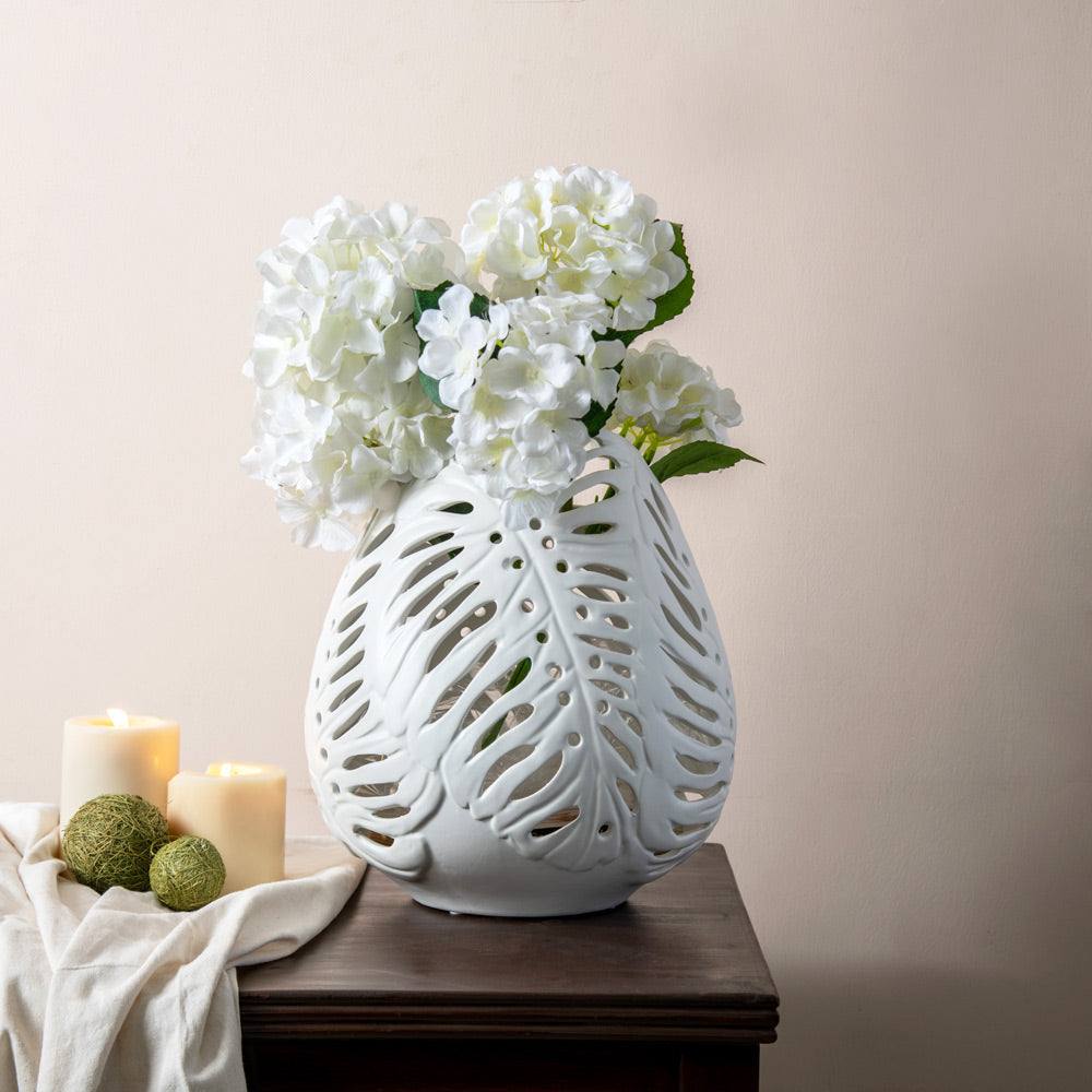 Birch Ceramic Vase Medium - White