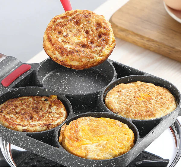 4-Hole Fried Non Stick Pan for Egg. Burger. Pancake. etc