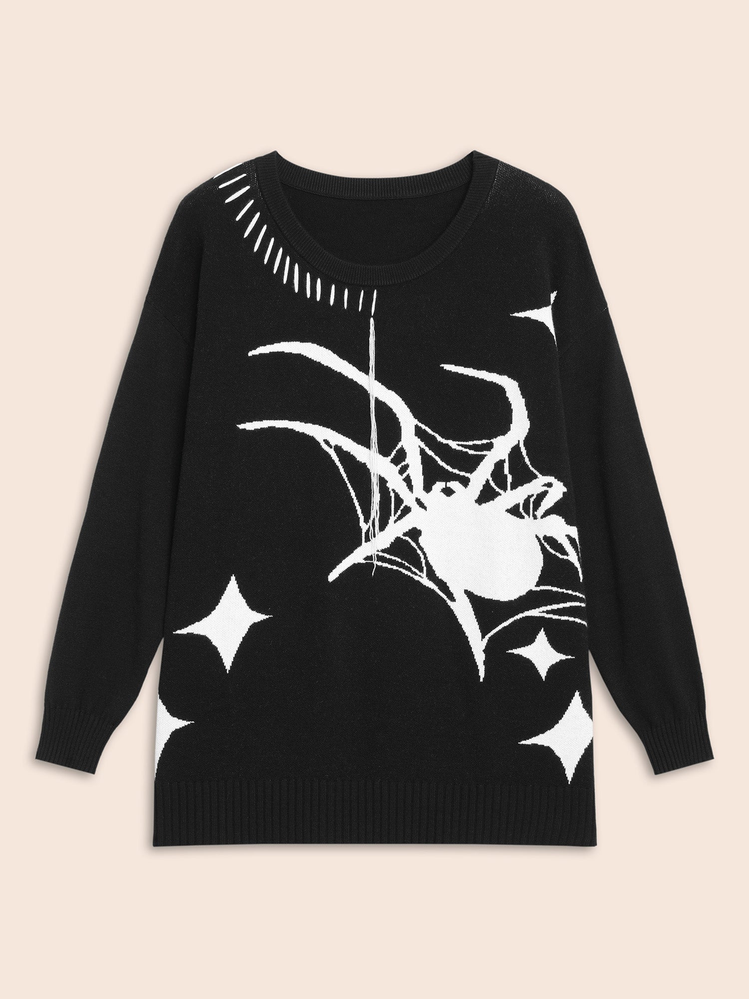 Supersoft Essentials Spider Printed Jacquard Pullover