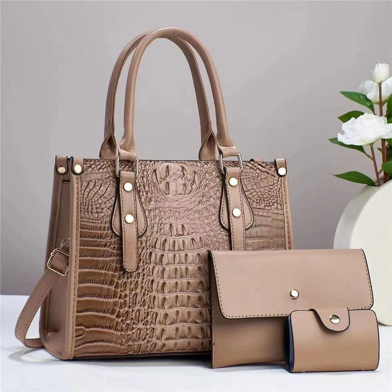 Bag Women's Summer New Three-piece Set Trendy Fashionable Hand Shoulder Crossbody Bag Large Capacity Mother Bag