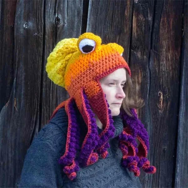 Hand-knitted Octopus Hat🧶