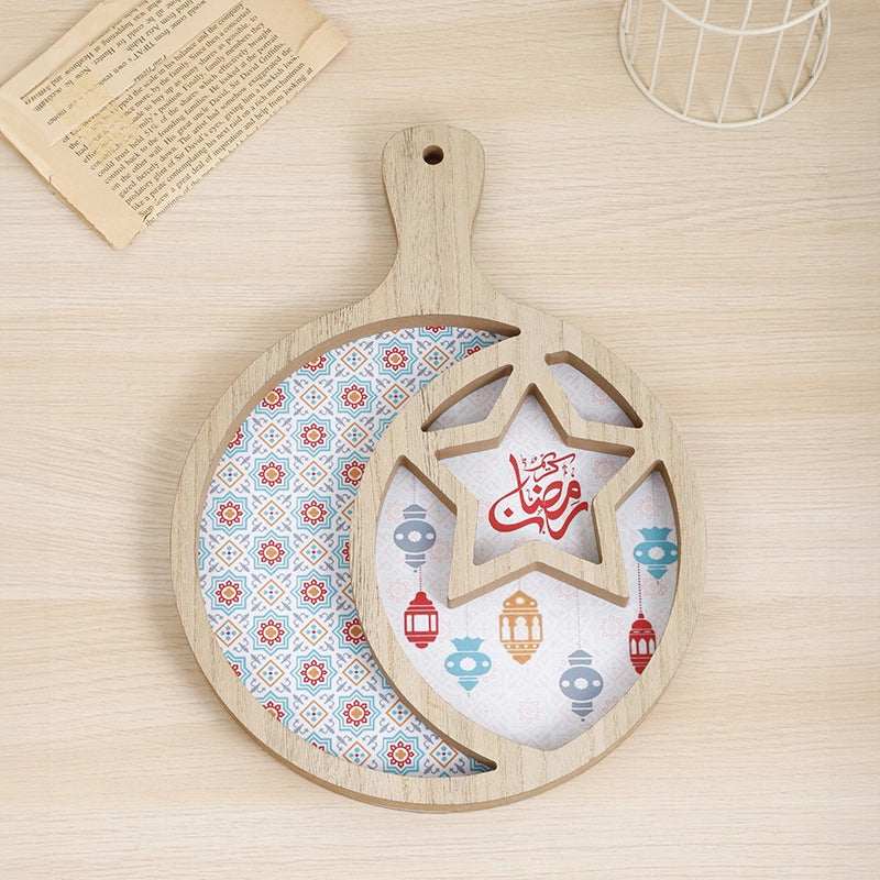 Minimalist Classic Style Castle Star Wood 1 Piece Ornaments