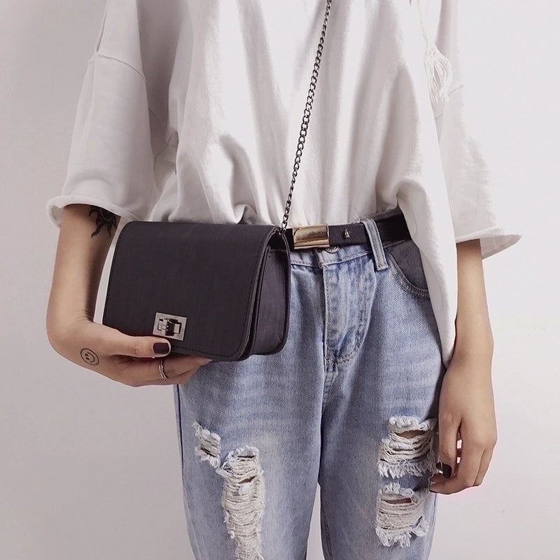 New Fashion Fabric Pattern Turnlock Small Bag Square Bag