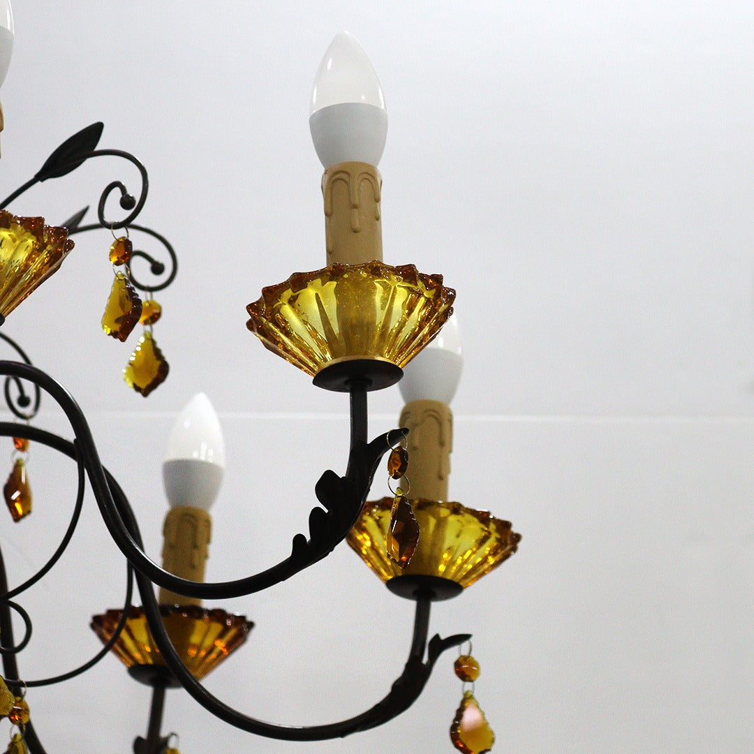 Classic Brown Crystal Chandelier