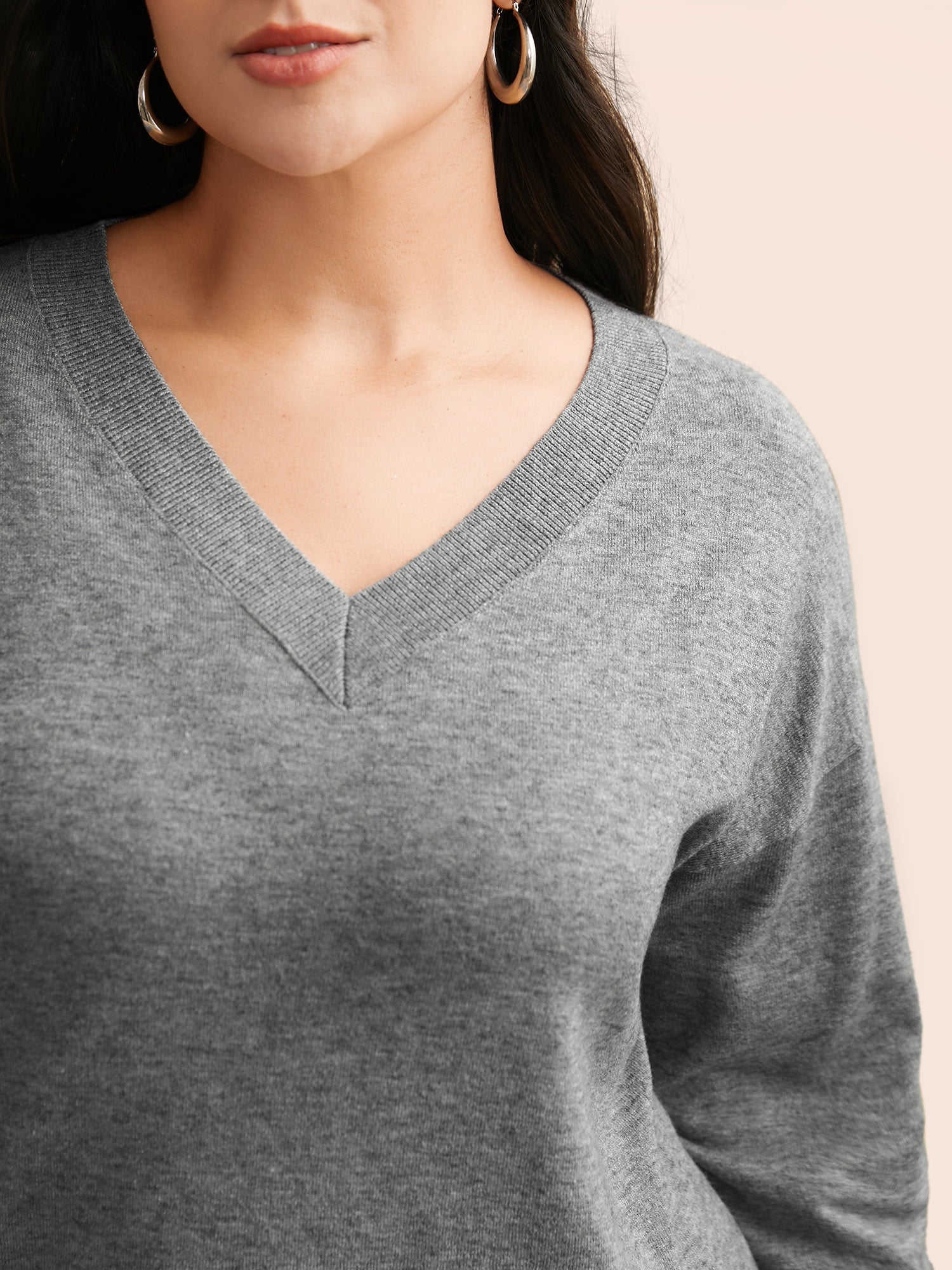 Supersoft Drop Shoulder V-Neck Top