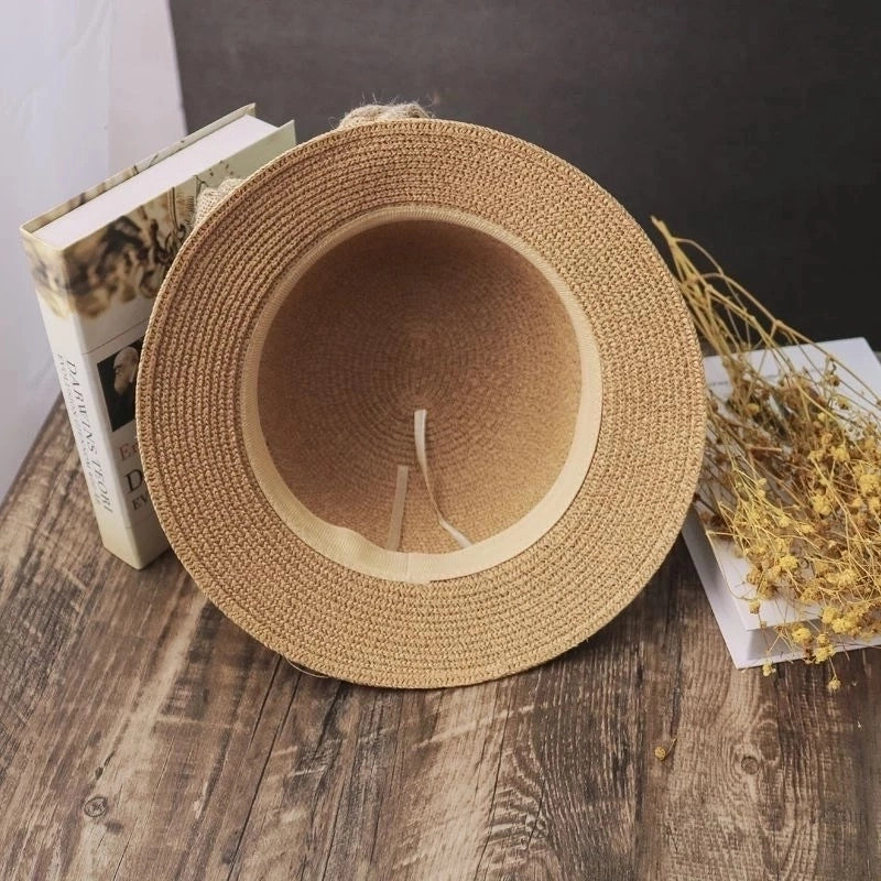 Women's Minimalist Classic Style Bow Knot Curved Eaves Bucket Hat
