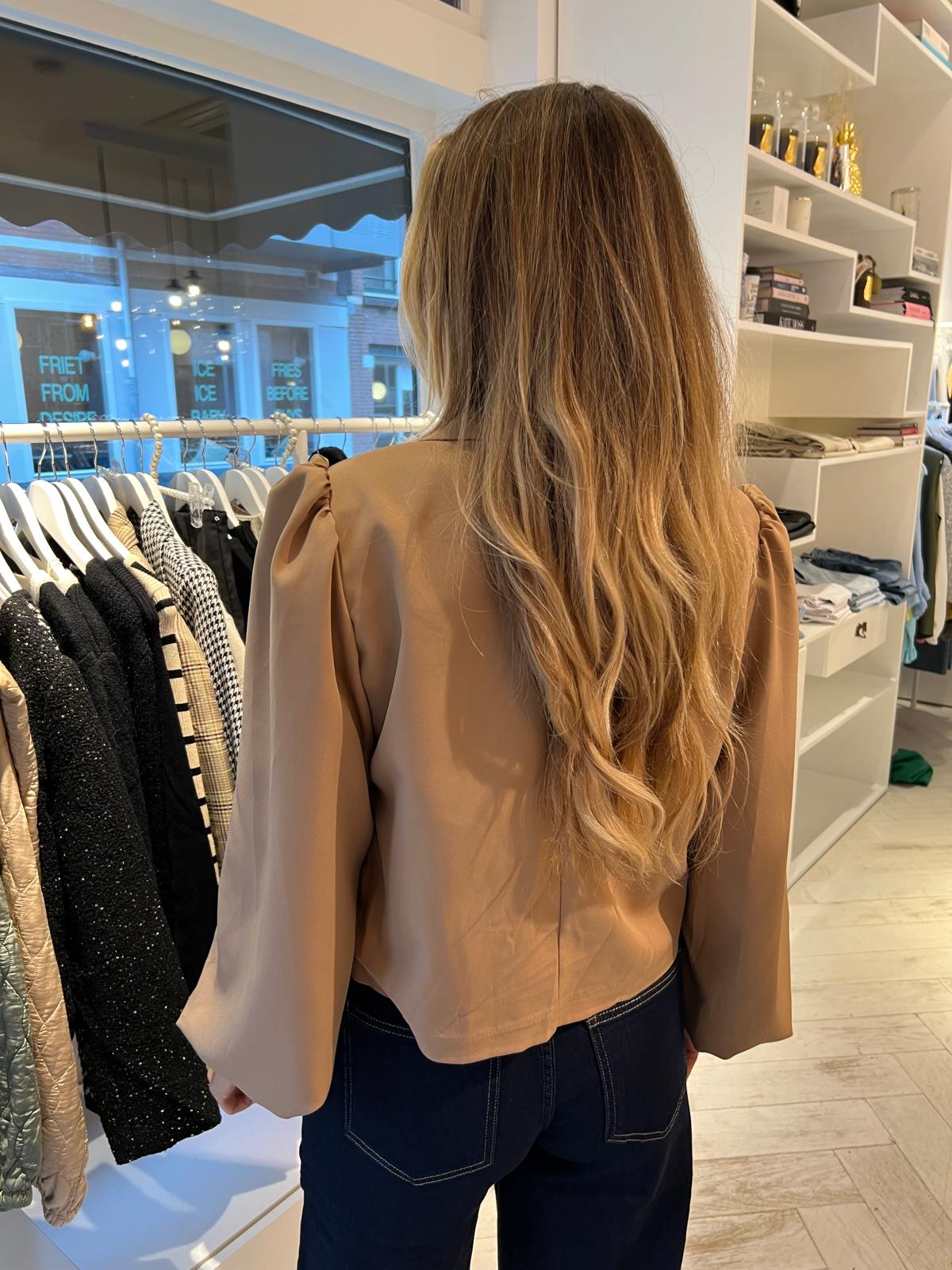 Kylie Blazer Long Sleeve Camel