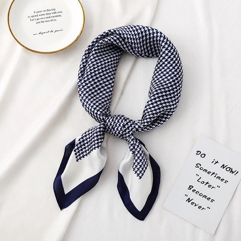 Spring And Summer New Silk Scarf Female Temperament   Small Fresh Bank Stewardess Professional Square Scarf Scarf