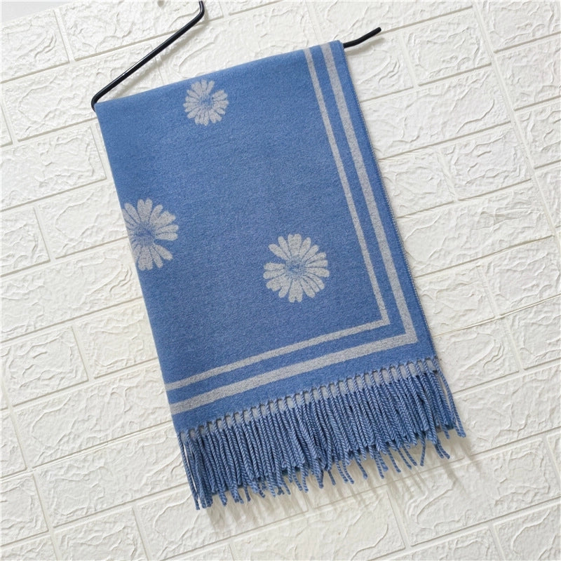 Women's Cute Sweet Printing Imitation Cashmere Polyester Scarf