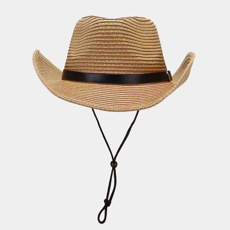 Women's Retro Ethnic Style Solid Color Crimping Straw Hat