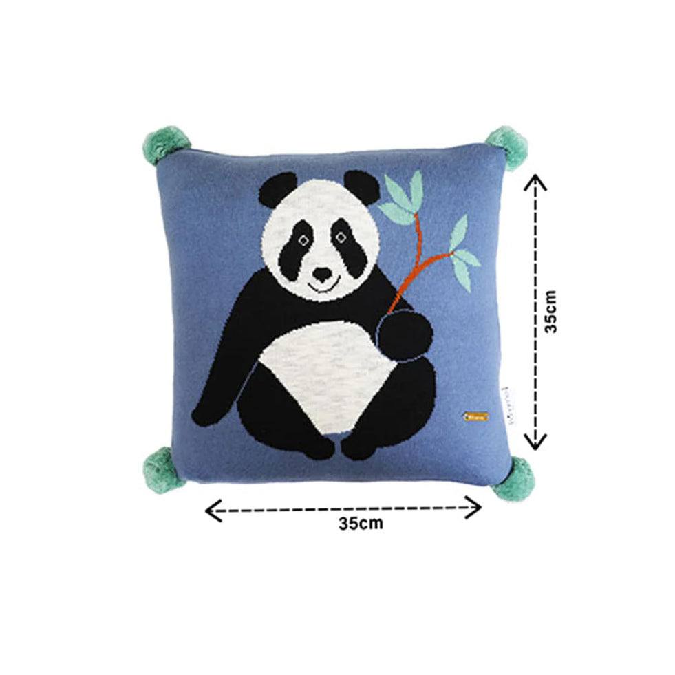 Knitted Cushion Cover - Panda