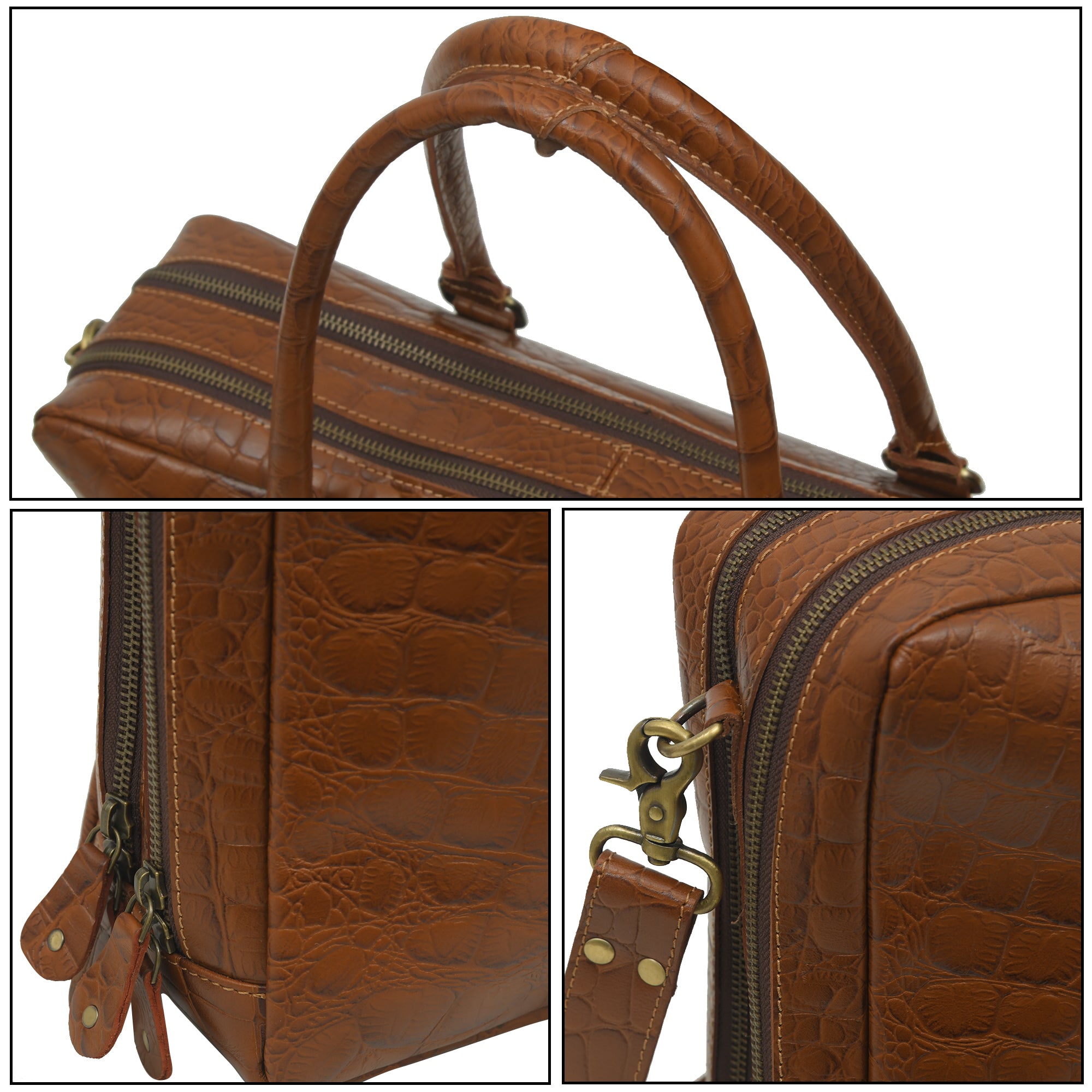 Premium Buffalo Leather Laptop Office Briefcase
