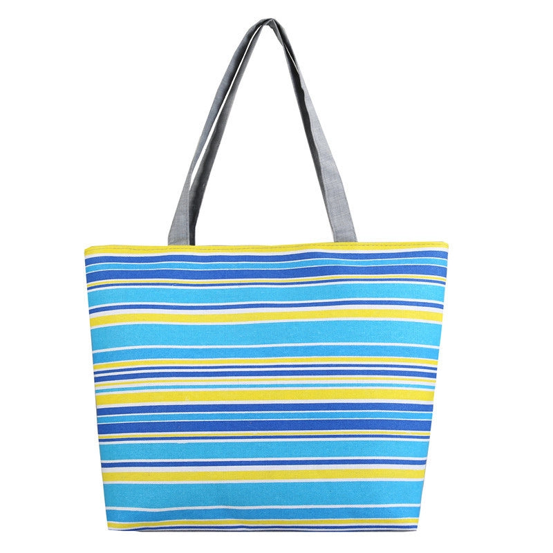 500 Pieces Women's Medium Canvas Rainbow Basic Classic Style Zipper Canvas Bag