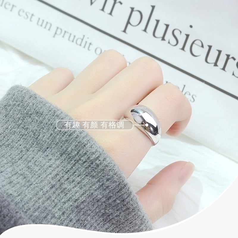 Minimalist Classic Style Solid Color Titanium Steel 18K Gold Plated Polishing Plating Rings