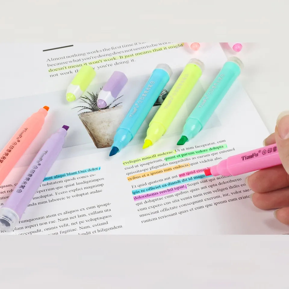 6 PIECES PEN CANDY HIGHLIGHTERS