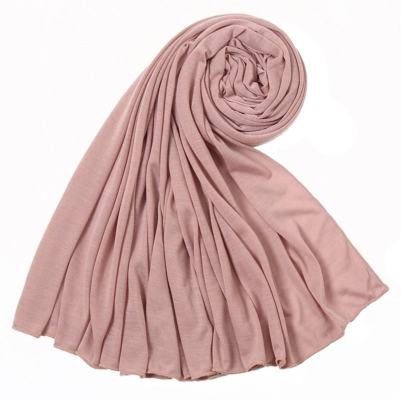 Women's Minimalist Solid Color Mercerized Cotton Winter Scarves