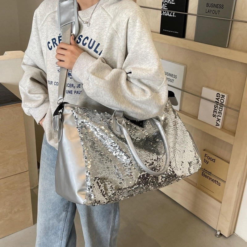 Unisex Basic Solid Color Pu Leather Travel Bags