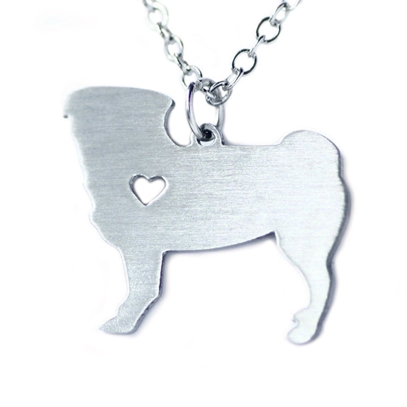304 Stainless Steel Cute Slice Polishing Animal Dog Necklace Titanium Steel Necklace