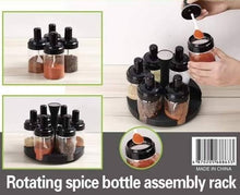 6 PIECES ROTATING SPICES JAR SET