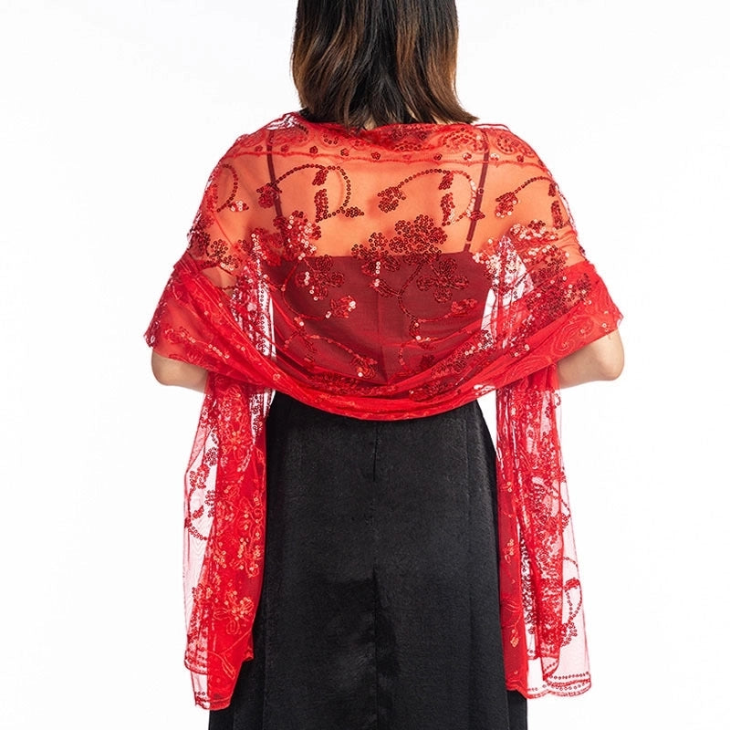 Hot New Arrival Sequin Shawl Wedding Dress Evening Dress Cheongsam Shawl Bridesmaid Shawl Scarf Women