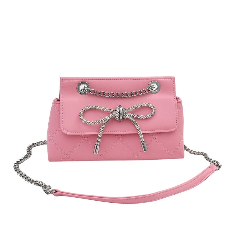 Women's Small Pu Leather Solid Color Streetwear Square Magnetic Buckle Shoulder Bag Crossbody Bag
