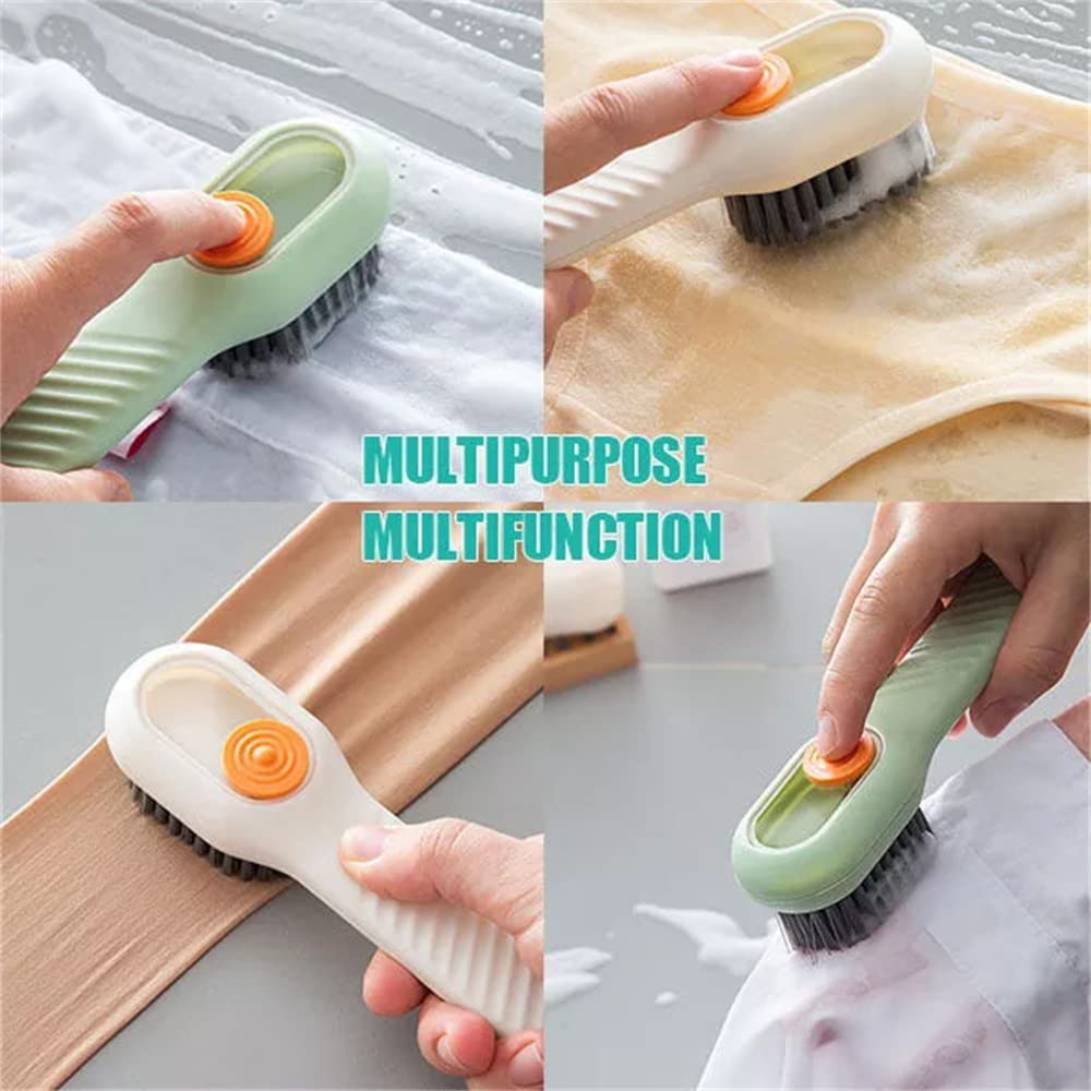 Multifunctional Liquid Shoe Brush. Press Type Soft Bristle Shoe Cleaning Brush