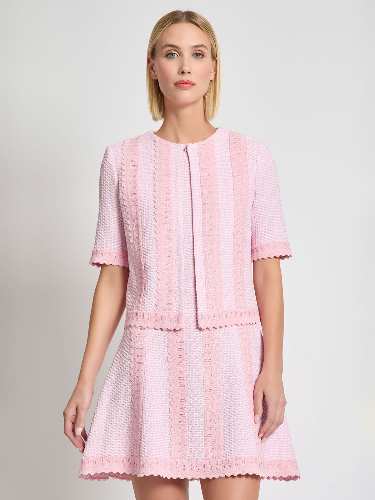 Heritage Scalloped Trim Knit Jacket - Modern Fit