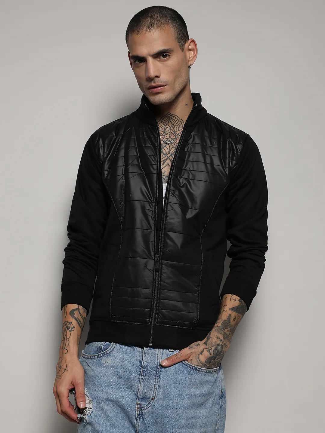Front Jacket With Quilted Detail