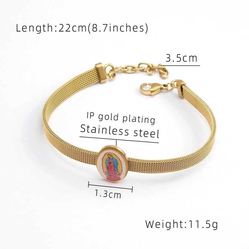 Minimalist Portrait 304 Stainless Steel 18K Gold Plated Bracelets In Bulk