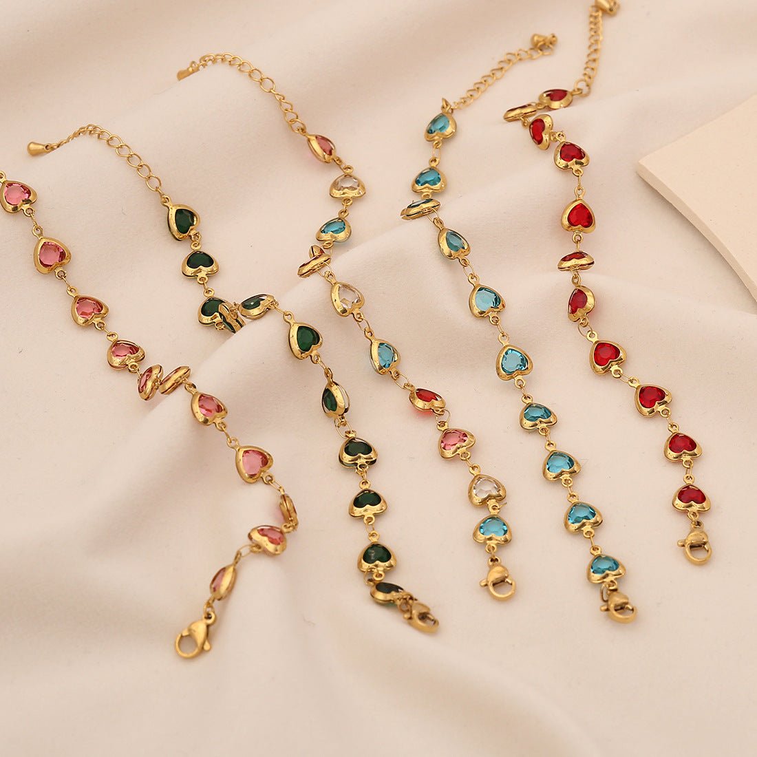 Fashionable Colorful Love Stainless Steel Bracelet Ins Trendy Titanium Steel Jewelry B634