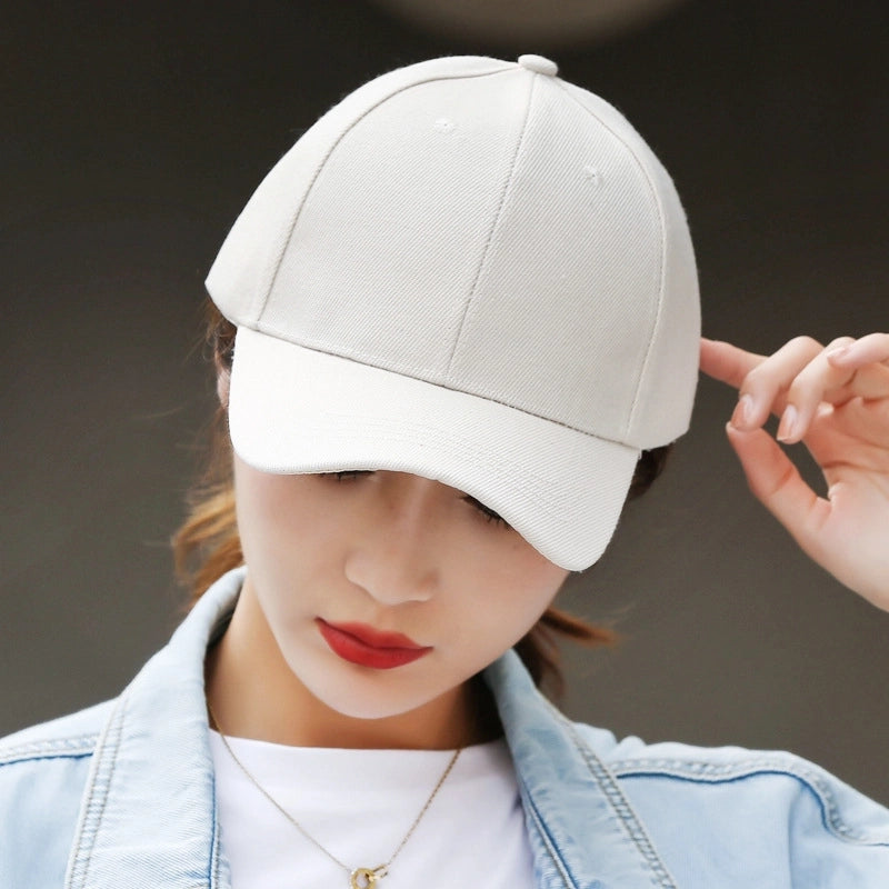Hat Spring And Autumn New Solid Color Printable Logo Advertising Hat Sunscreen Cap Sports Baseball Cap Light Plate Cap