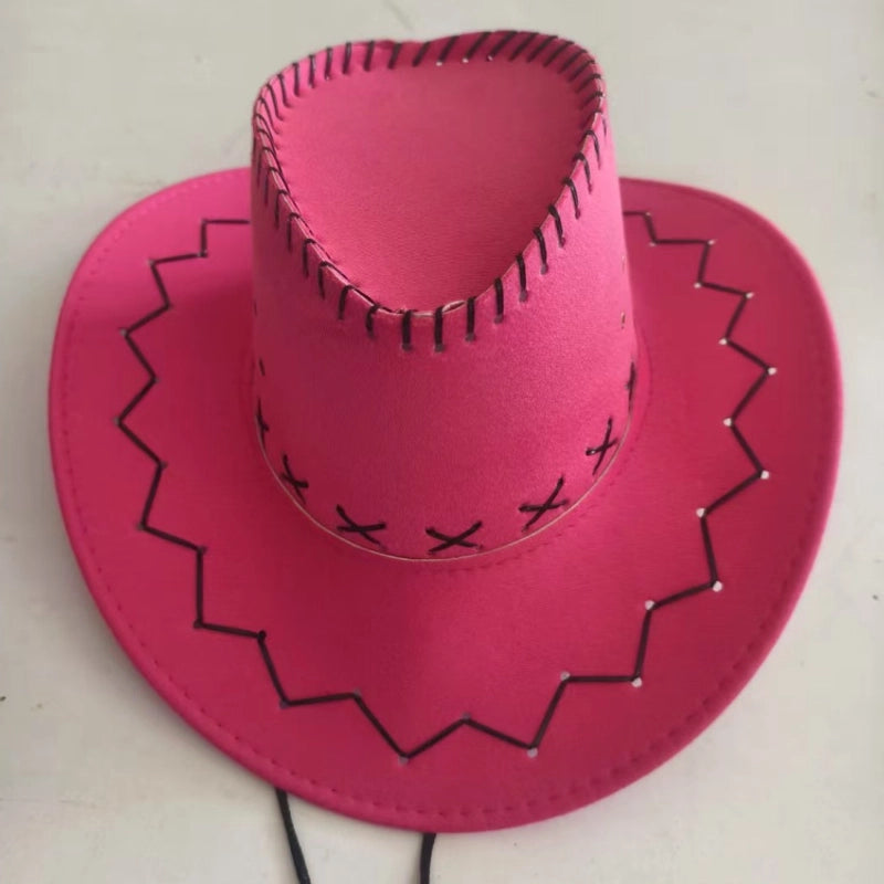 New Fashion Chicken Skin Deerskin Velvet Knight Western Cowboy Hat Camouflage Cloth Hat Travel Sun Hat Straw Hat