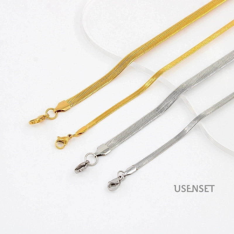 Hip-hop Solid Color Stainless Steel Necklace