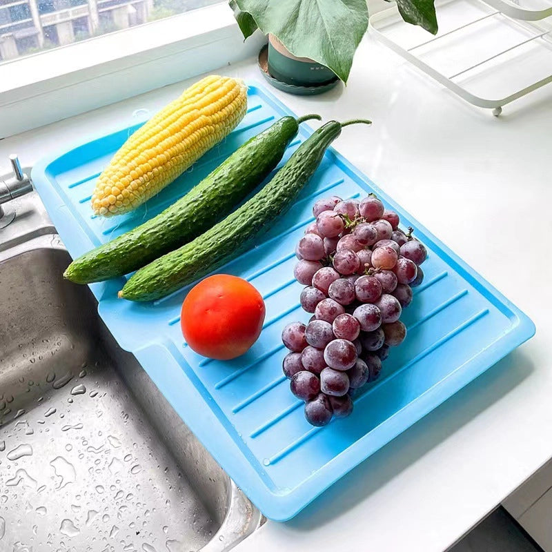 Kitchen Creative Draining Tray Fruit And Vegetable Draining Plate Rectangular Tableware Bowl Dish Draining Storage Rack
