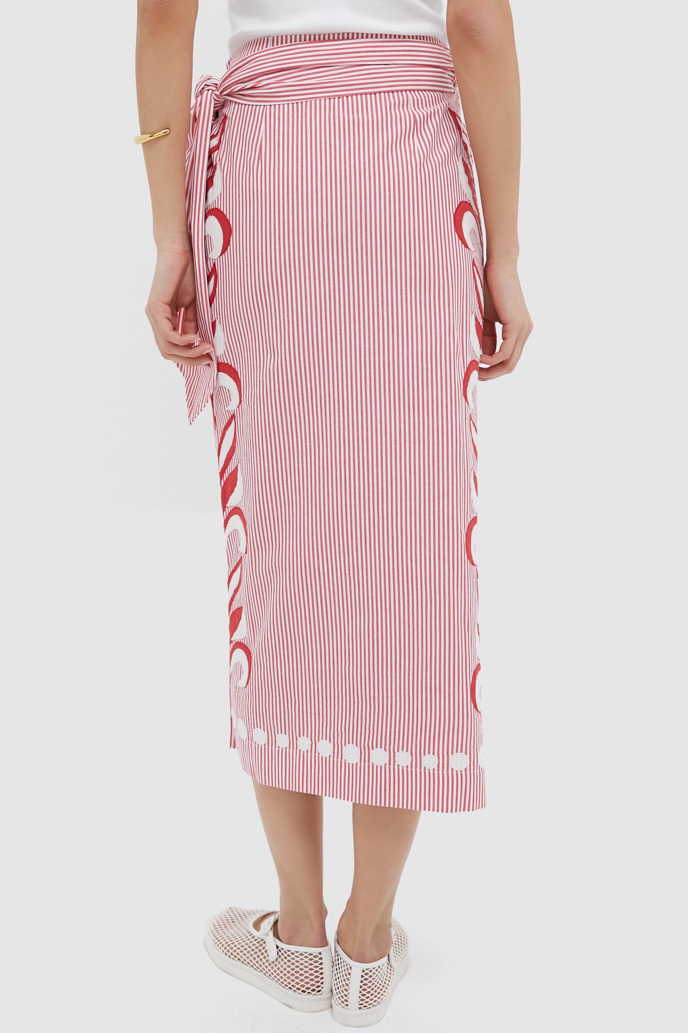 Red Stripe Loren Skirt