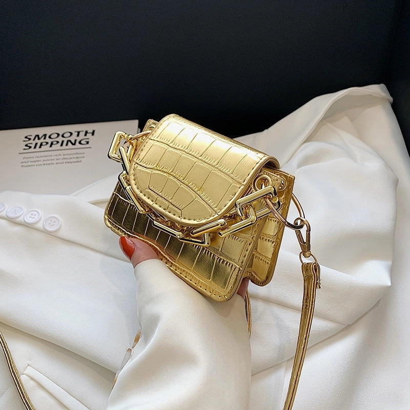 Women's All Seasons Pu Leather Crocodile Streetwear Square Buckle Square Bag