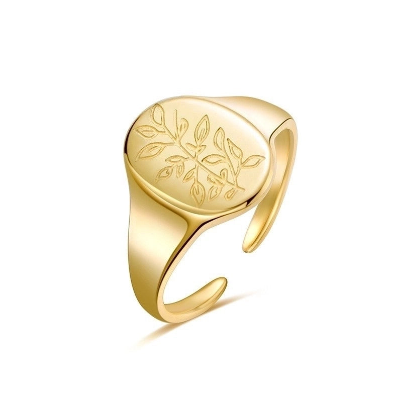 Minimalist U Shape Titanium Steel Plating 18k Gold Plated Open Ring