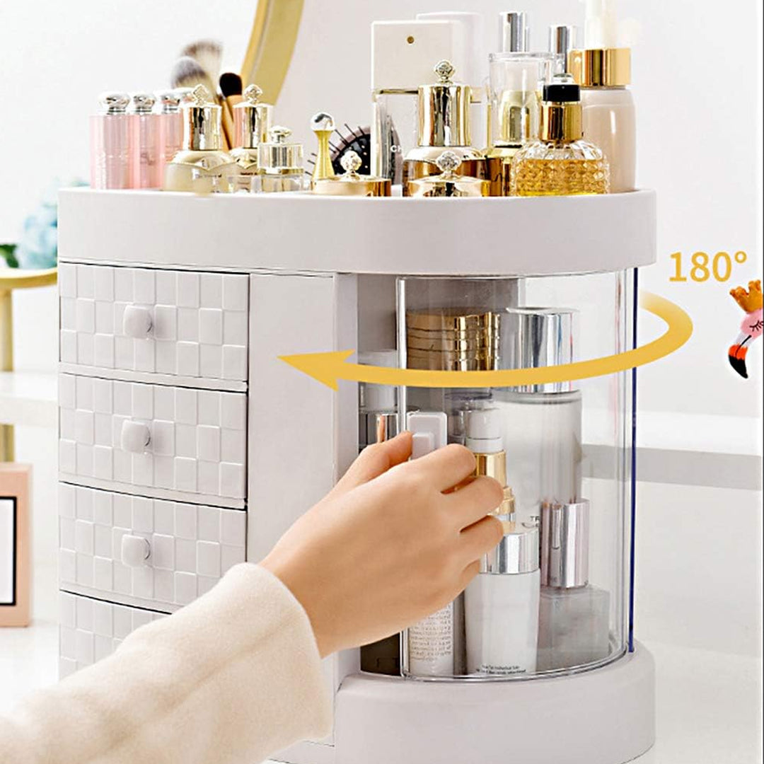 Rotating Transparent Dressing Table