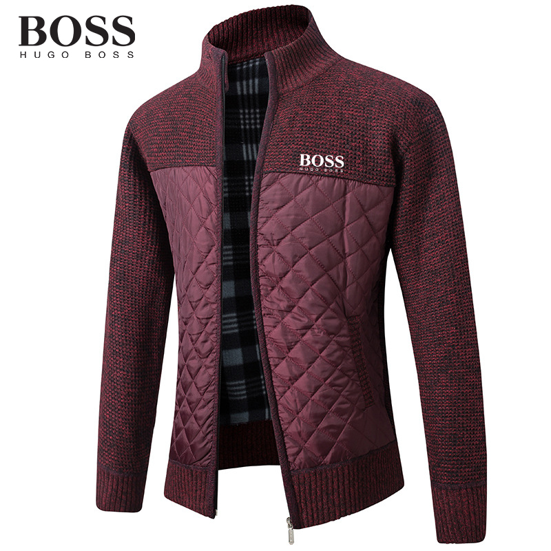 BOSS Men-s Knitted Sweater Cardigan