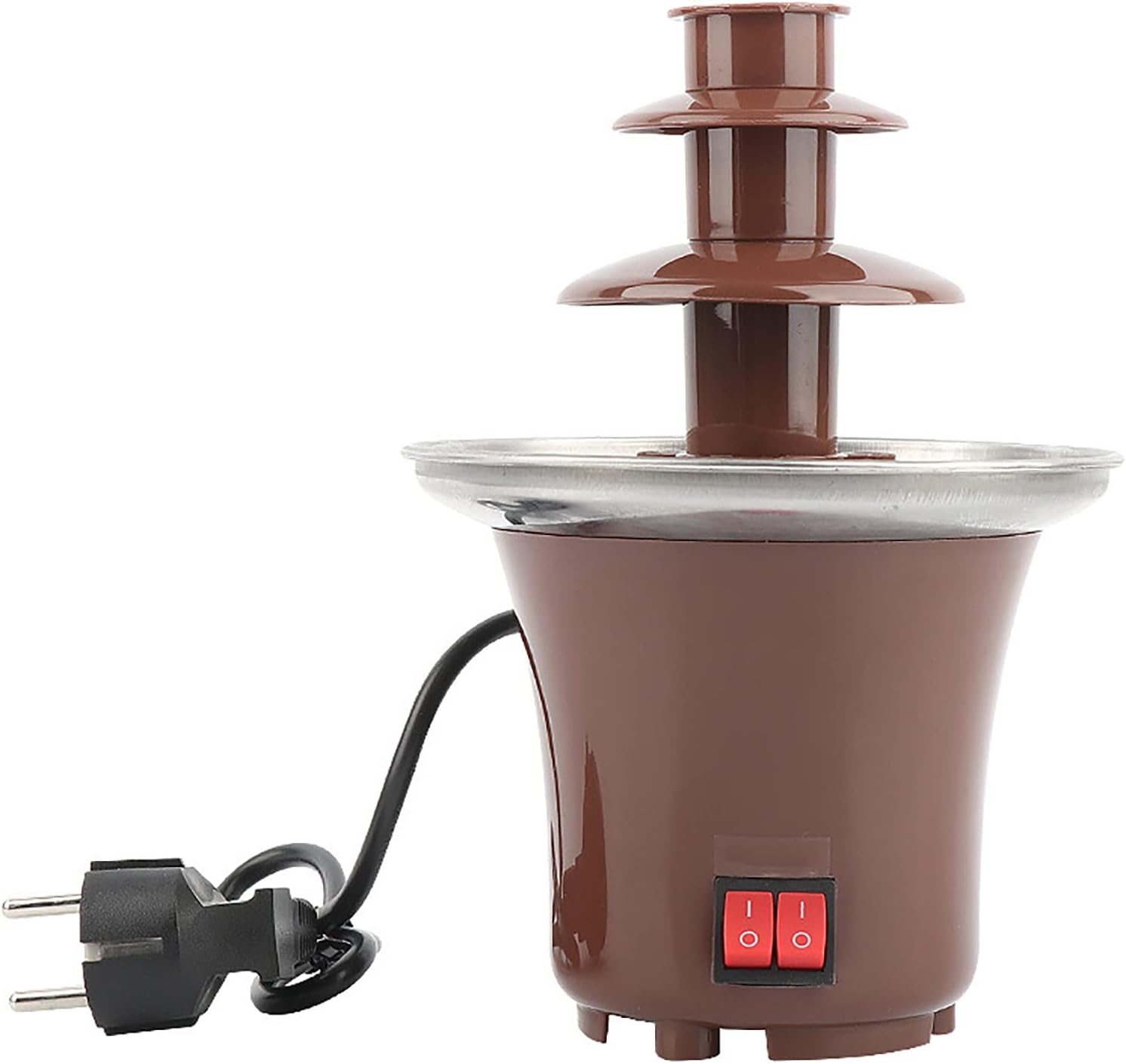 Chocolate Fondue Fountain. 3 Tiers Electric Melting Machine Chocolate Fountain Mini Hot Chocolate Fondue Pot. 1.5-Pound Capacity