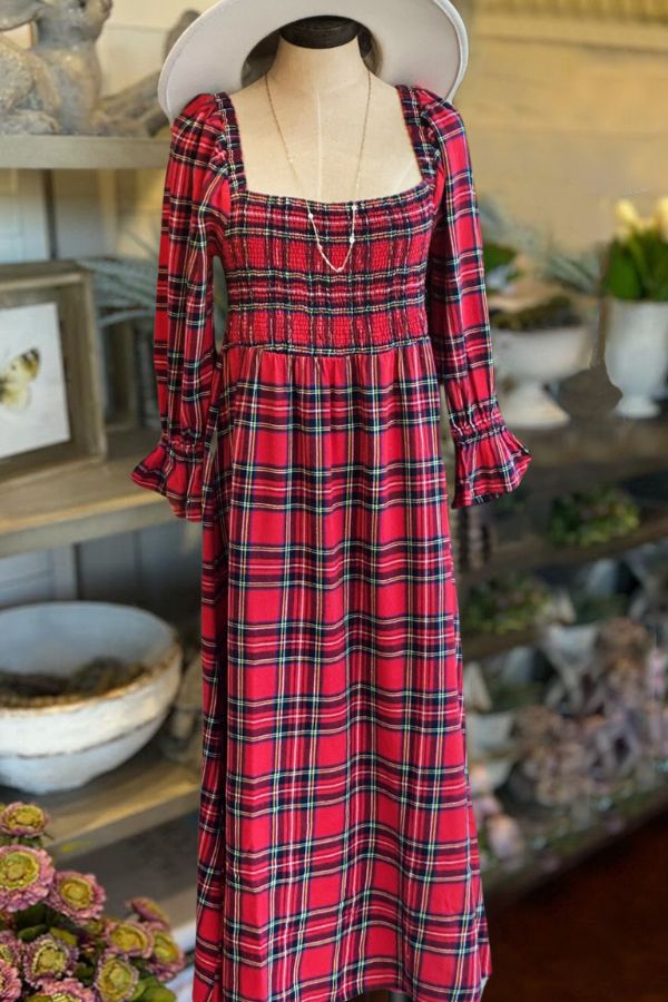 Timeless Plaid Midi Dress