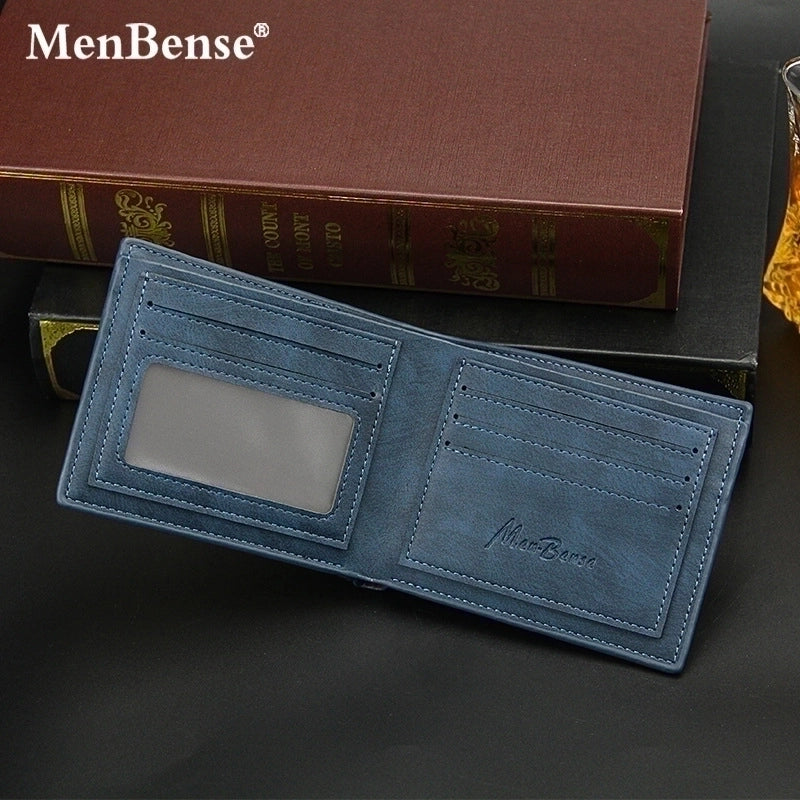 Men's Solid Color Pu Leather Open Small Wallets