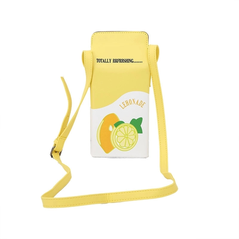 Small Pu Leather Fruit Square Buckle Crossbody Bag