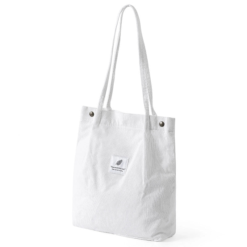 Women's Streetwear Solid Color Canvas Shopping Bags