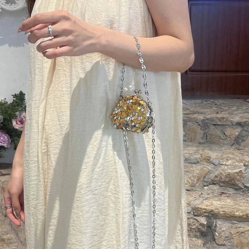 Women's Mini Arylic Solid Color Elegant Streetwear Oval Lock Clasp Crossbody Bag